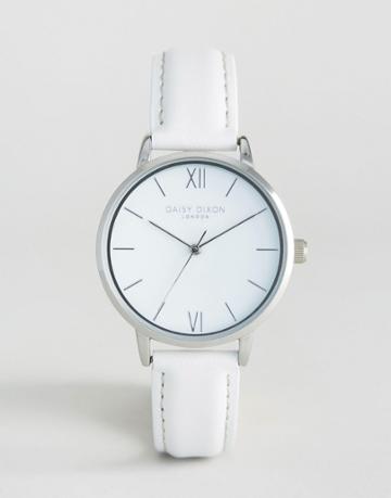 Daisy Dixon White Tara Leather Watch - White