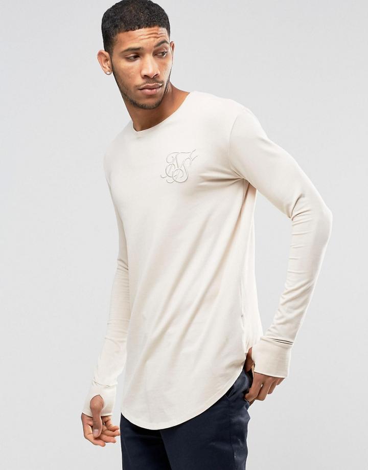 Siksilk Long Sleeve T-shirt - Stone