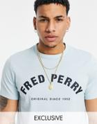 Fred Perry Arch Branded T-shirt In Blue Exclusive To Asos-blues