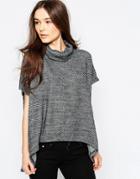 Wal G Knitted Top With Roll Neck - Black