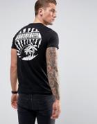 Friend Or Faux Wood Back Print T-shirt - Black