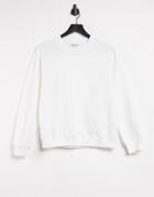 Monki Nana Organic Blend Cotton Sweatshirt In Off White