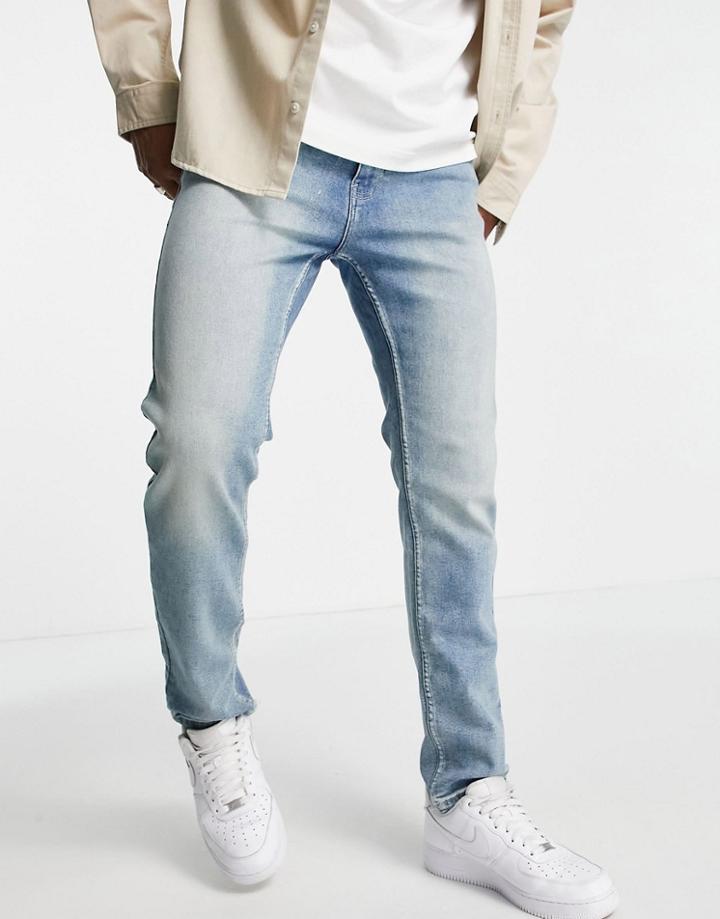 New Look Slim Jeans In Blue Wash-blues