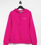 Collusion Unisex Oversized Hoodie With Logo Print In Pink