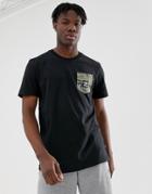 Adidas Skateboarding T-shirt With Pocket Print In Black - Black