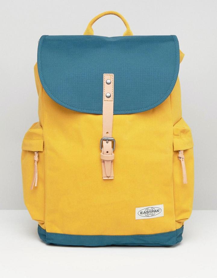 Eastpak Austin Backpack In Yellow & Green - Yellow