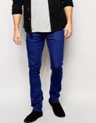 Asos Super Skinny Bootcut Jeans - Bright Blue