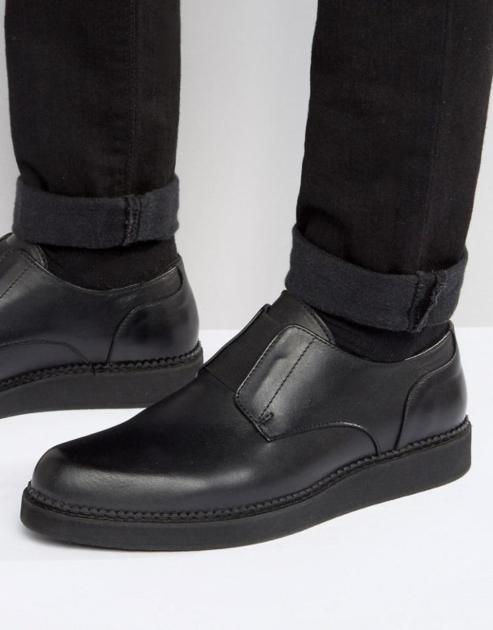 Asos Formal Shoes In Black Leather - Black