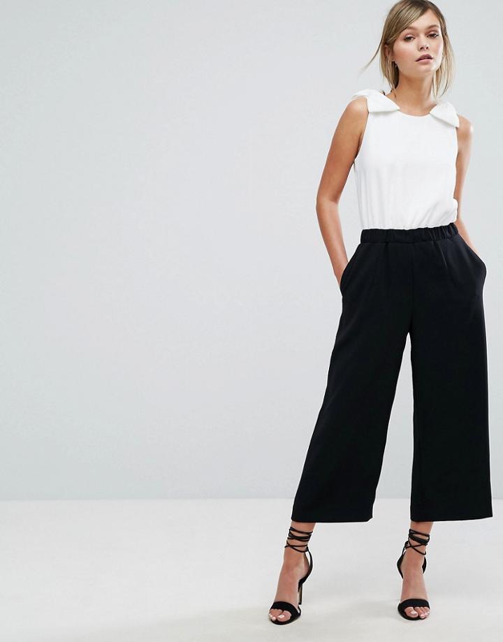 Ted Baker Wide Leg Bow Shoulder Jumpsuit - Multi
