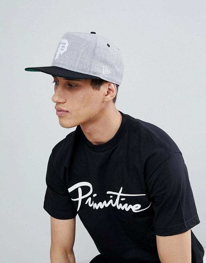 Primitive Minor League Snapback Cap With Classic Logo In Gray - Gray