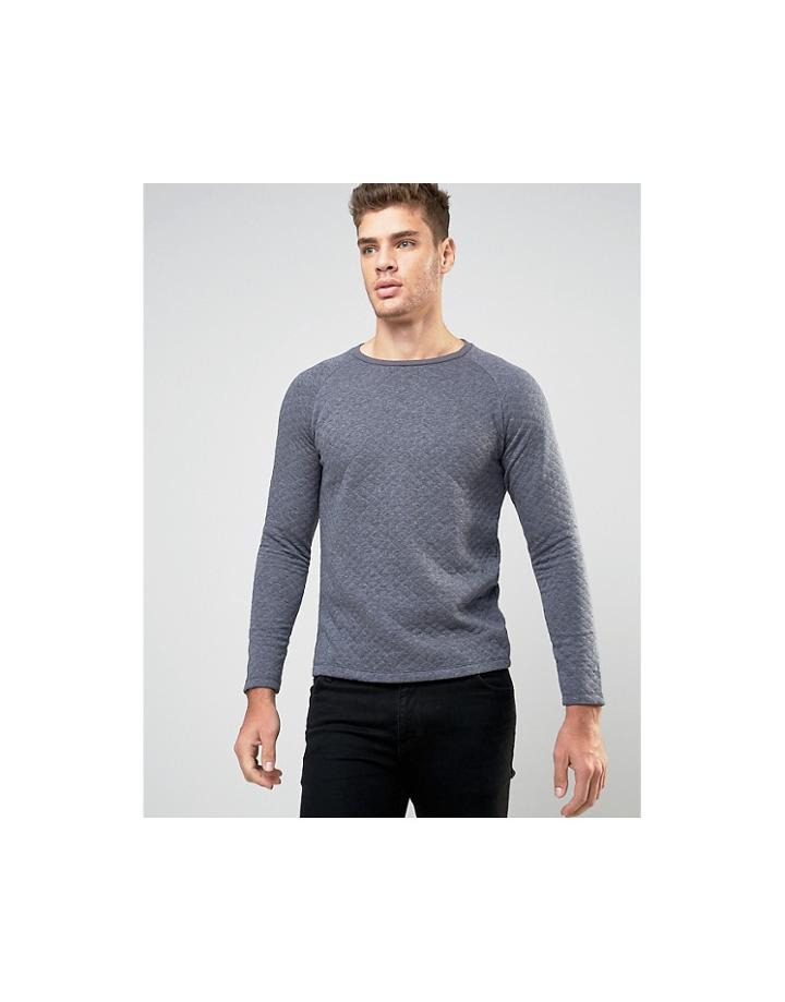 Jack & Jones Premium Quilted Sweat - Navy
