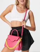 Ego X Maura Chain Trim Tote Bag In Pink