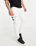 Only & Sons Tapered Linen Mix Crop Pants In White
