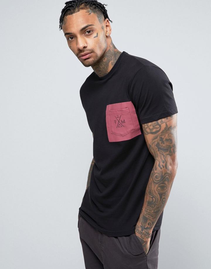 Friend Or Faux Cube Pocket T-shirt - Navy