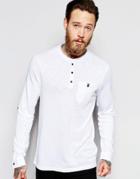Ted Baker Long Sleeve Grandad Top - White