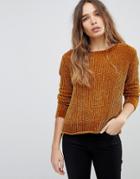 Jdy Cropped Knitted Sweater - Brown