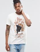 Von Dutch T-shirt With Helmet Print - White