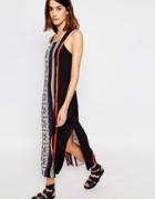 Warehouse Boarder Print Stripe Midi Dress - Multi