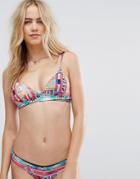 Seafolly Beach Bazaar Triangle Bikini Top - Multi