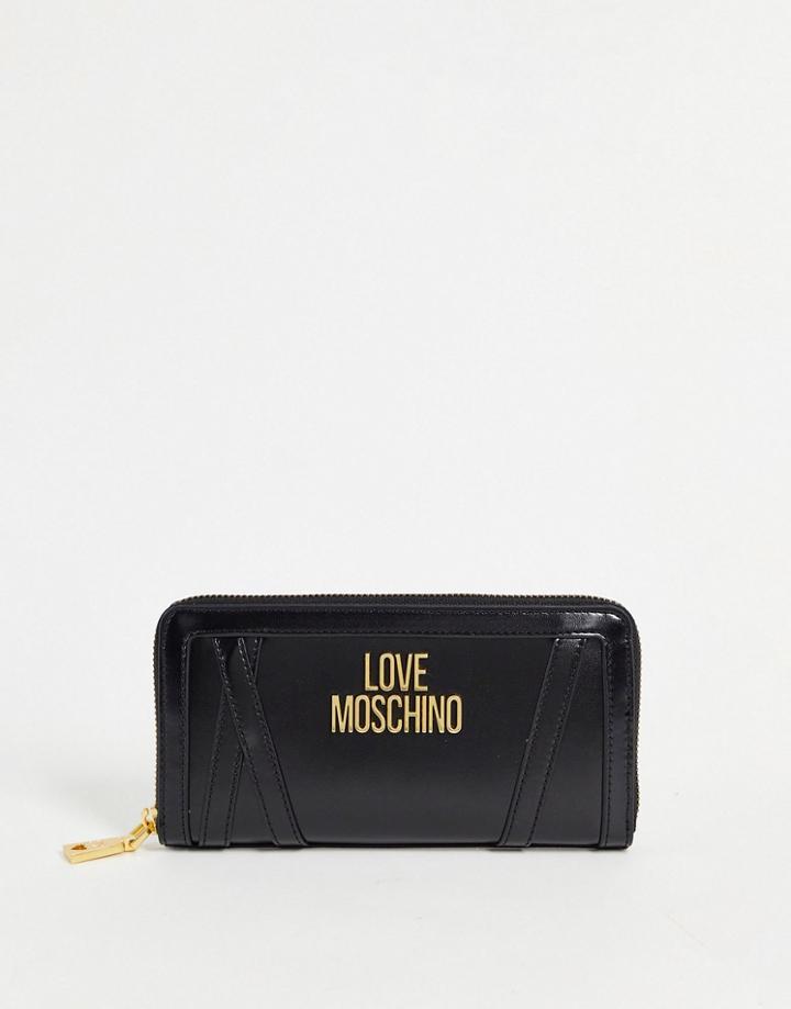 Love Moschino Large Logo Wallet In Black