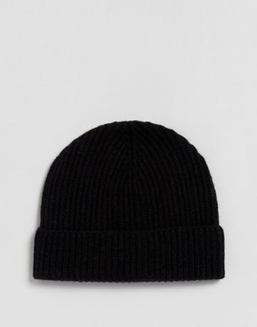 Glen Lossie Lambswool Beanie - Black