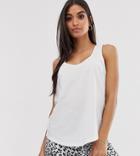 Asos Design Petite Ultimate Organic Cotton Tank In White - White