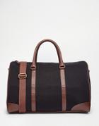 Asos Carryall In Navy Canvas - Navy