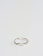 Asos Band Ring In Silver With Emboss Detail - Gold