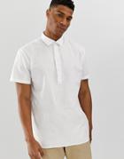 Selected Homme Short Sleeve Half Placket Linen Shirt-white