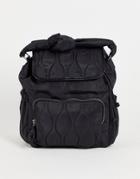 Topshop Recycled Nylon Backpack With Onion Quilt In Black