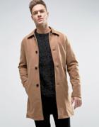 Jack & Jones Originals Wool Overcoat - Beige