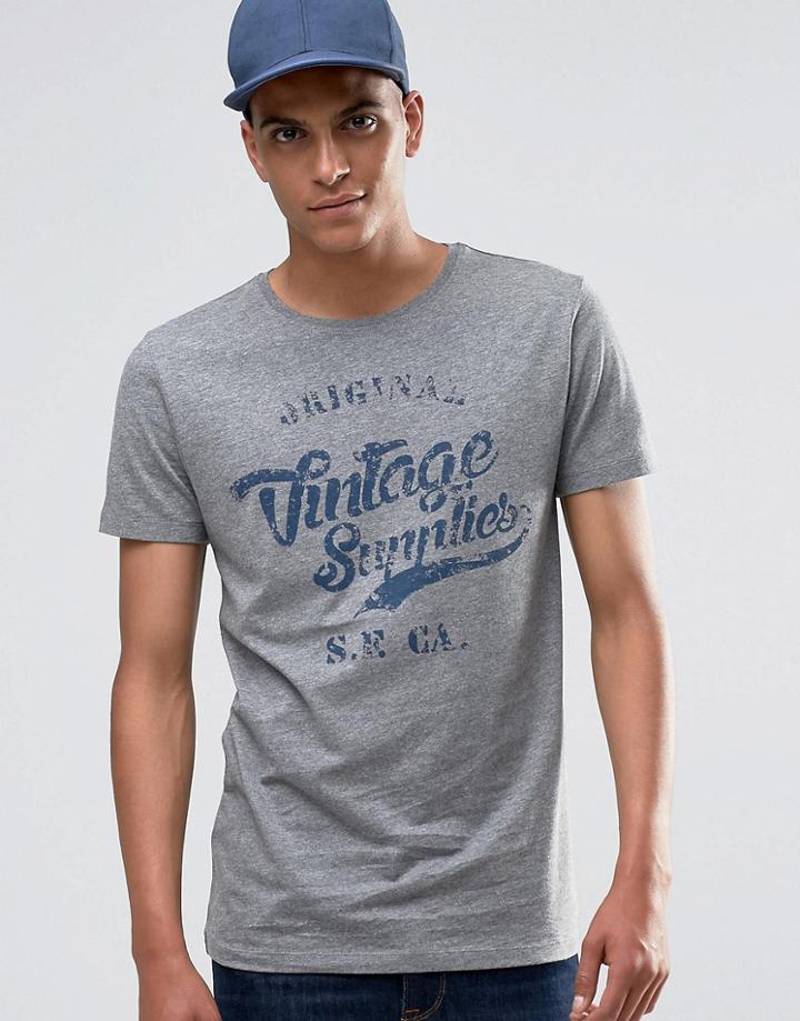 Esprit Graphic Print T-shirt - Gray