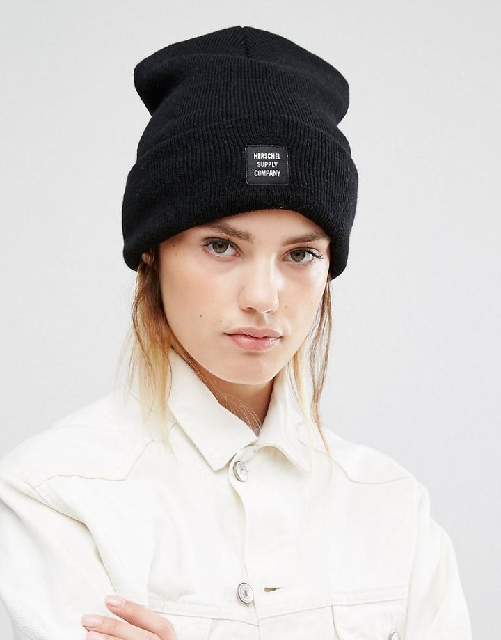 Herschel Black Beanie - Black