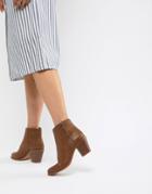 Asos Design Remedy Zip Ankle Boots - Tan