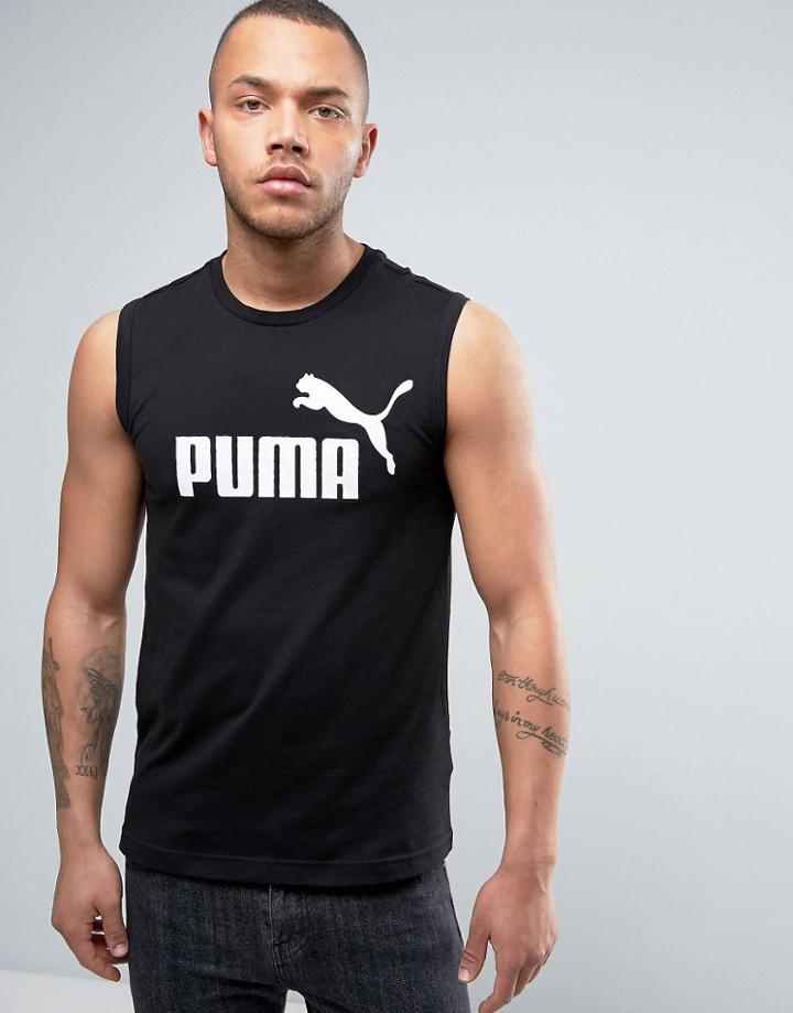 Puma Ess No.1 Short Sleeved T-shirt In Black 838240 01 - Black
