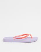 Ipanema Anatomica Flip Flops In Coral Violet-purple