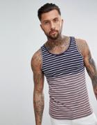 Another Influence Ombre Stripe Tank - Navy