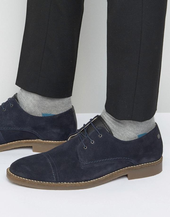 Jack & Jones Billy Suede Toe Cap Derby Shoes - Navy