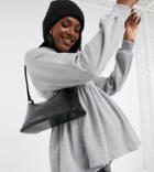 Asos Design Maternity Smock Hoodie In Gray Marl-grey