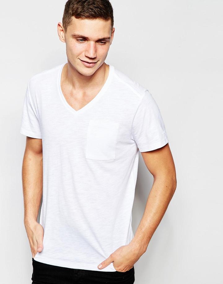 G-star T-shirt Mazuren V-neck One Pocket In White - White