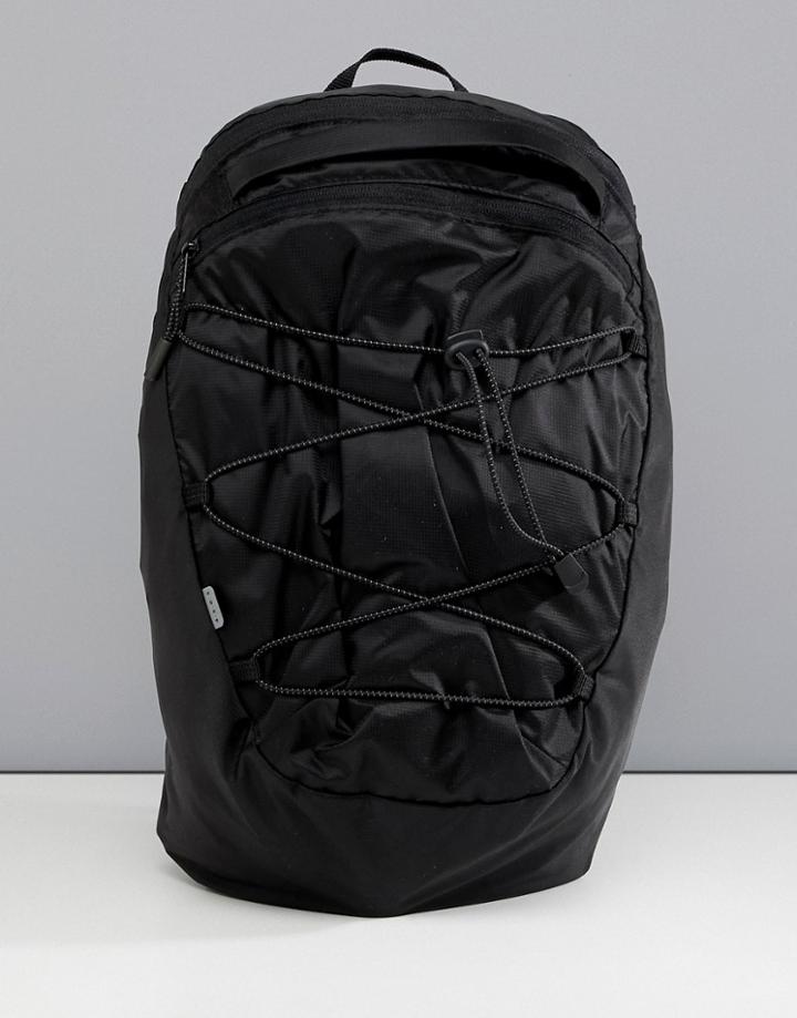 Asos 4505 Utility Running Backpack In Black With Reflective Cord - Black