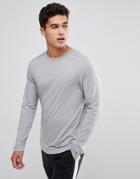 Celio Long Sleeve T-shirt In Gray - Gray