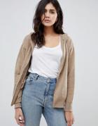 Brave Soul Athlete Knitted Hoody - Brown