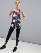 New Look Palm Print Active Legging - Multi