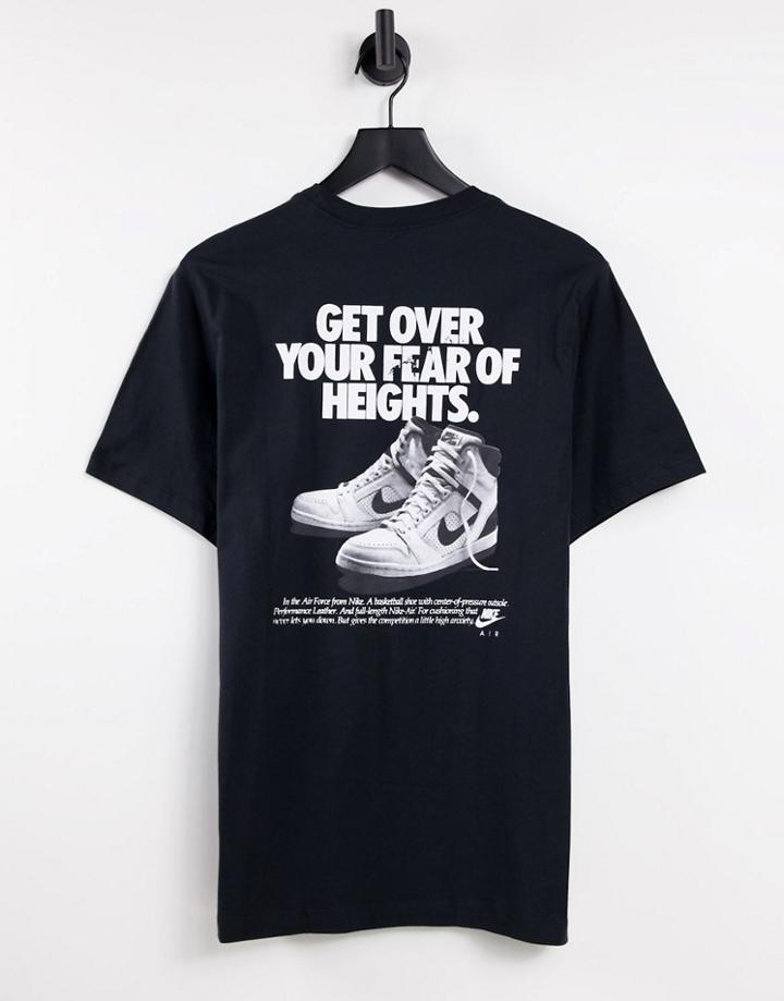 Nike Air Back Print Graphic T-shirt In Black
