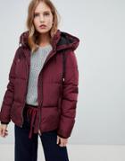 Only Quilted Metallic Detail Padded Jacket - Red