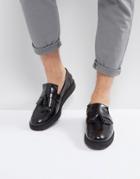 Fred Perry X George Cox Leather Tassel Loafers Black - Black