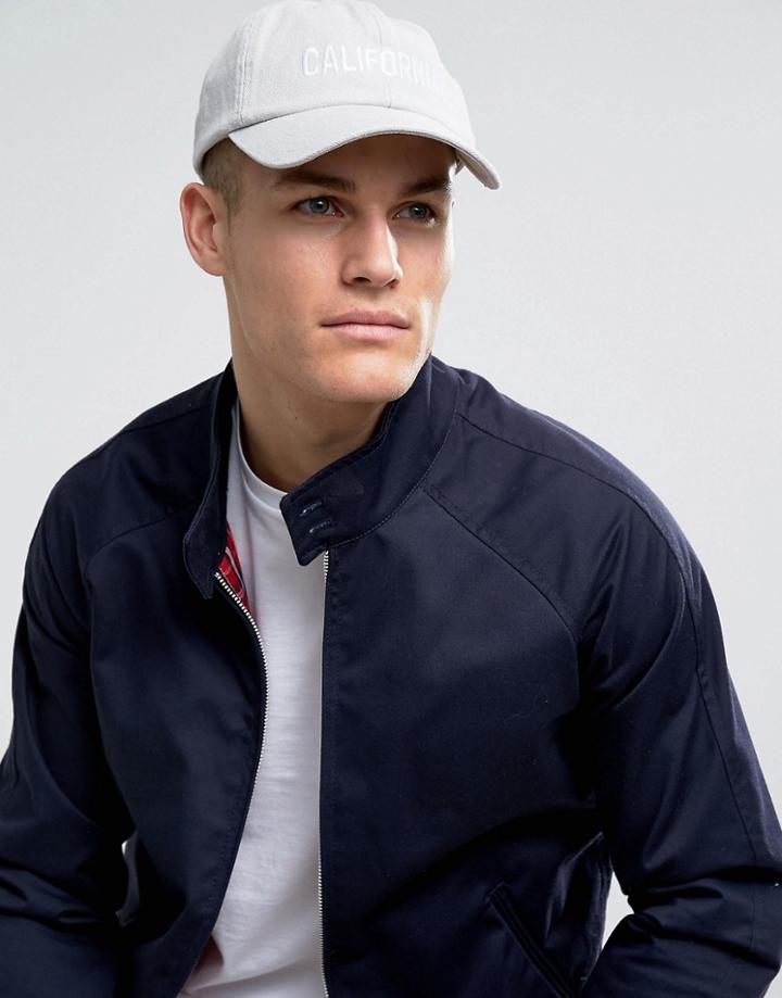 Hollister California Baseball Cap In Gray - Gray