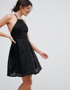 Tfnc Racer Front Skater Dress - Black