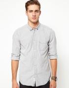 Diesel Shirt Fine Stripe Button Down - Gray